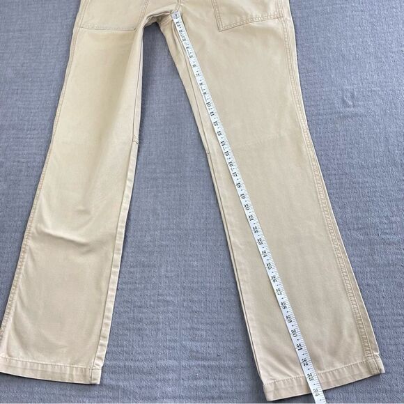 LL Bean Standard Fit Straight Leg Carpenter Khaki Canvas Pants Mens 32x34 - Picture 7 of 10